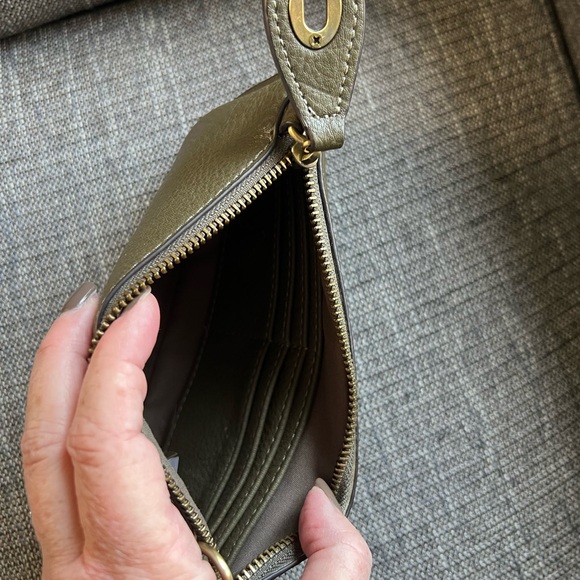 Joy Susan Crossbody Wristlet in Olive Green - Picture 3 of 4